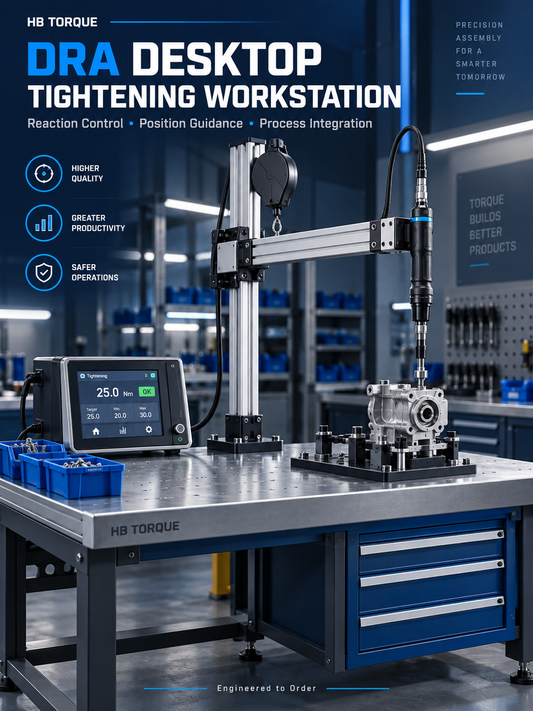 HB Torque DRA desktop reaction arm tightening workstation