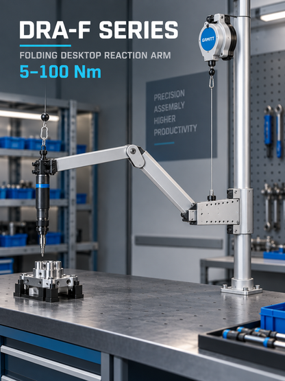 DRA-F folding desktop torque reaction arm 5 to 100 Nm