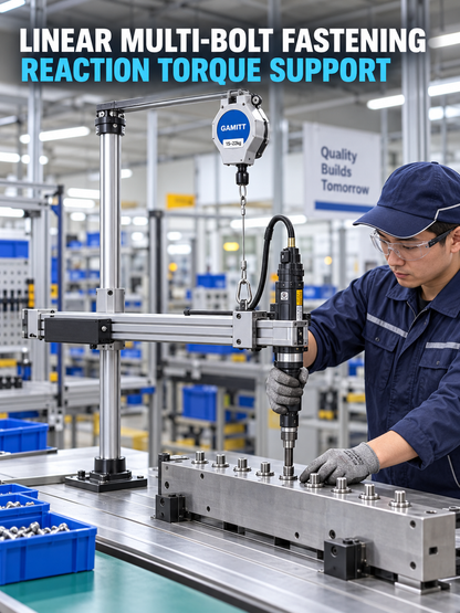 DRA-L reaction arm supporting linear multi-bolt fastening