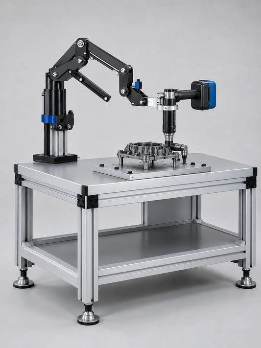 HB Torque workstation compatible with ESTIC Handy 2000 Cordless EHC-R angle nutrunner, 6–90 N·m
