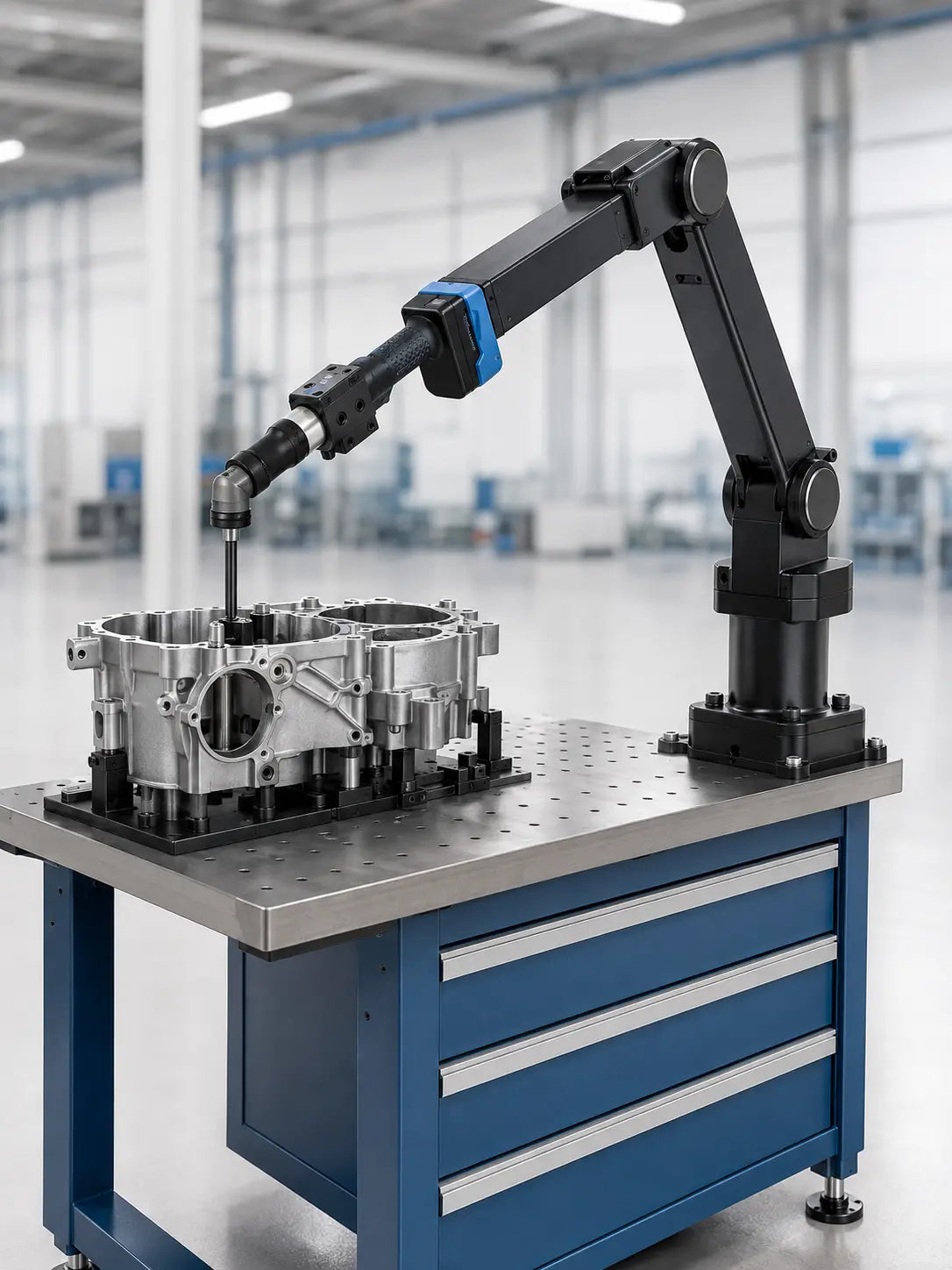 HB Torque rigid reaction-arm workstation compatible with ESTIC Cordless EHC-T PULSE T angle nutrunners T0020 T0040 T0070 and T2100