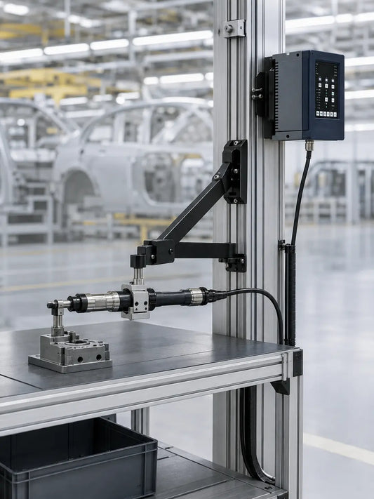HB Torque rigid reaction arm workstation compatible with ESTIC Handy 2000 EH2-R inline nutrunners