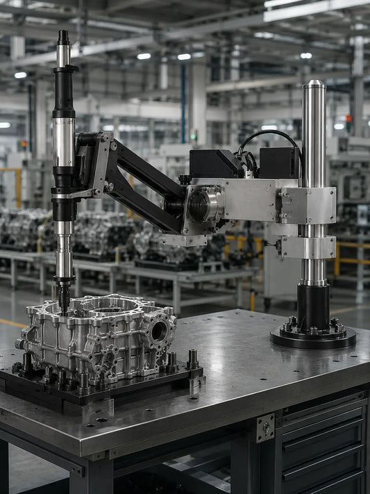 HB Torque high-torque workstation compatible with ESTIC TH0505 Tracer Arm and Handy 2000 direct-drive nutrunners