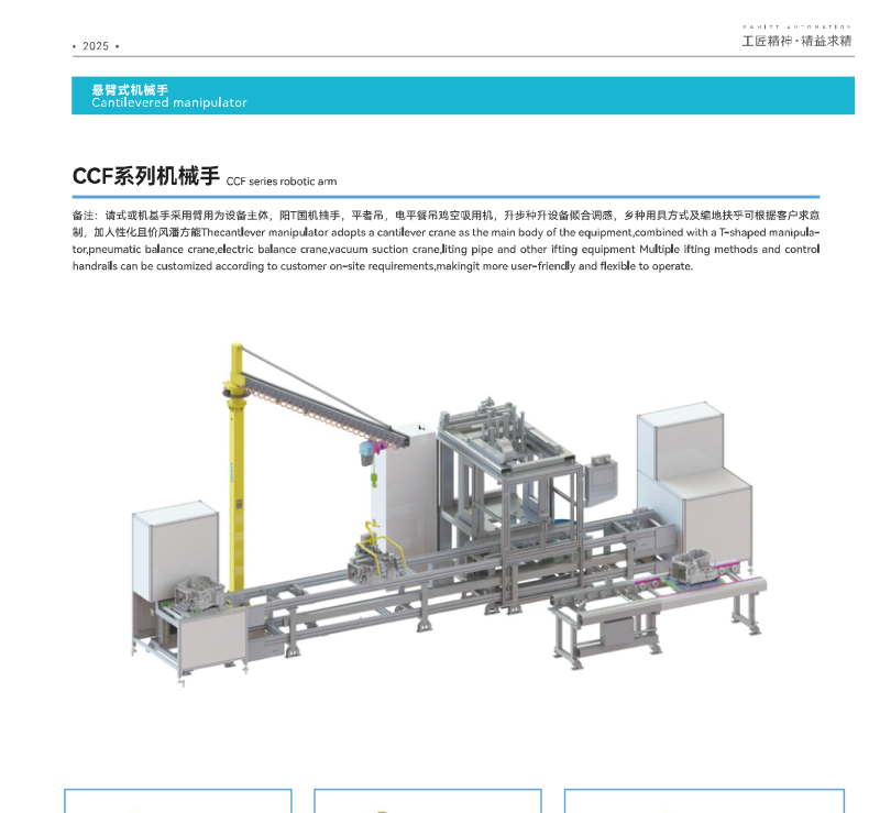 CCF Series cantilever industrial manipulator for material handling