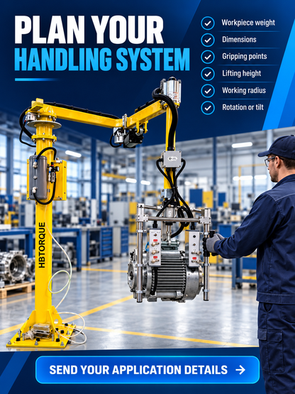 Application checklist for a heavy-duty rigid-arm pneumatic manipulator