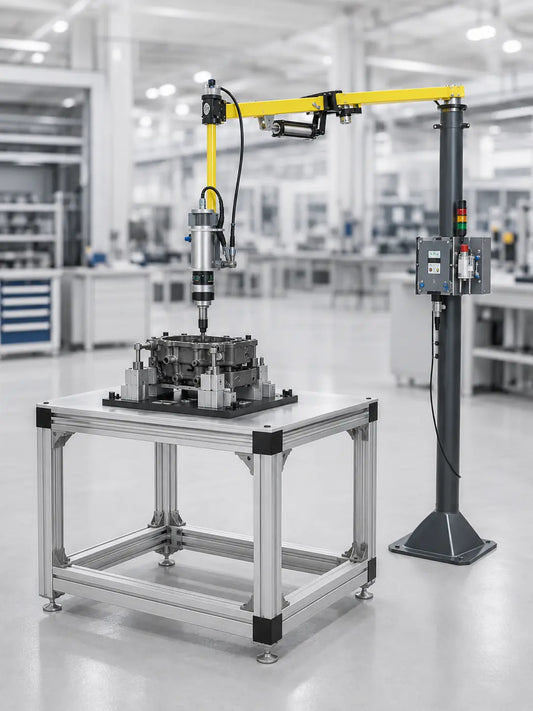 HB Torque PRA pneumatic reaction arm tightening workstation for higher-torque assembly