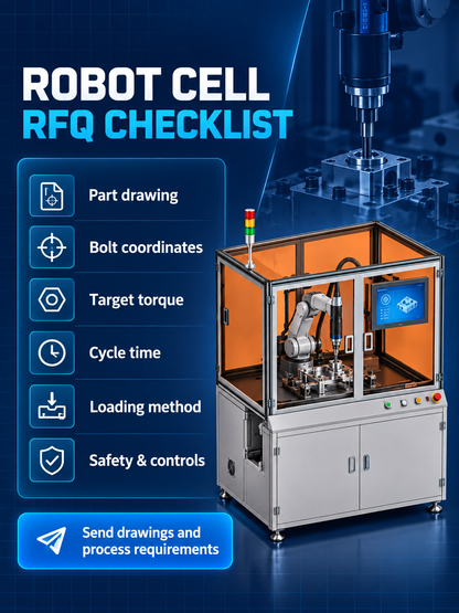 Robot tightening workstation engineering RFQ checklist