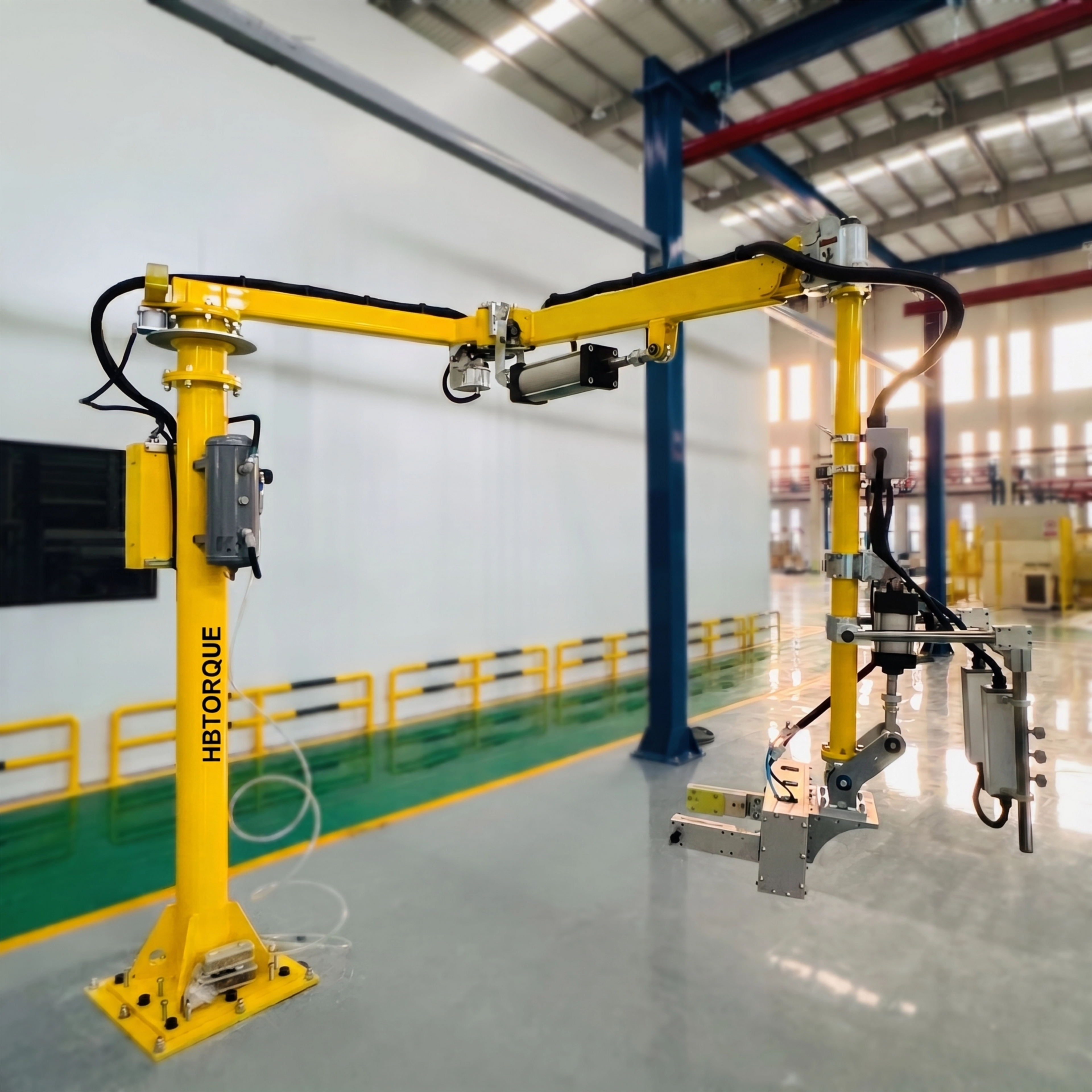 Load video: HB Torque zero gravity manipulator handling EV battery pack in Suzhou factory.
