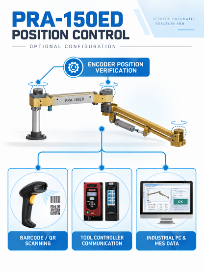 PRA-150ED encoder position control barcode tool controller and MES options