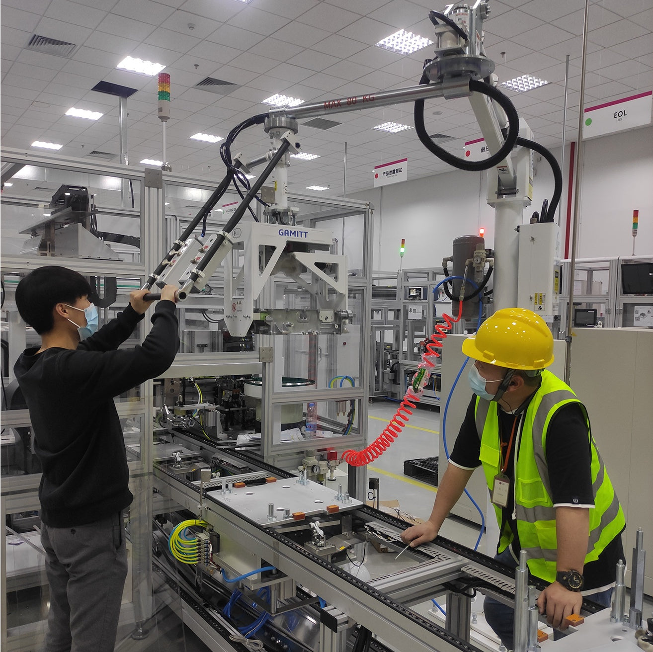 HB-F Series | Integrated EV Inverter Assembly Workstation with Torque Reaction Arm