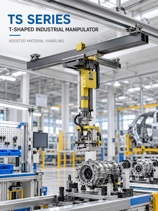 TS Series T-shaped industrial manipulator hero in automotive assembly workstation
