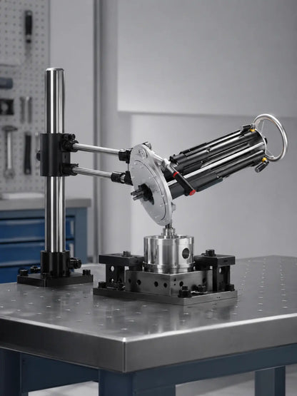 YEBO B018 multifunction spindle box workstation with rigid torque reaction arm, three-axis head, workbench and fixture