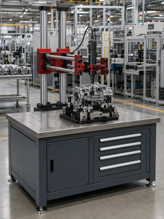 HB Torque YEBO YBA-B008 Double-Column Push-Pull Torque Arm Workstation with rigid twin-column support