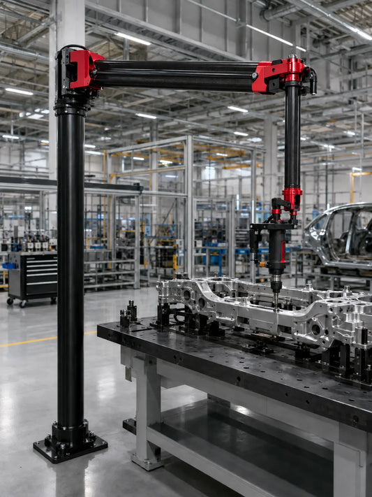 YEBO YBA-B008 LA large-range carbon-fiber articulated folding torque arm workstation