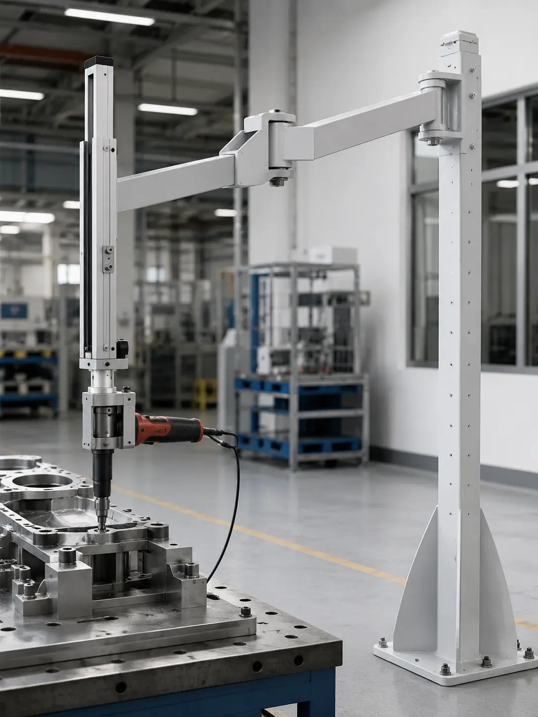 YEBO YBA-HA rigid telescopic torque arm with mechanical clamp and customer-owned tightening tool